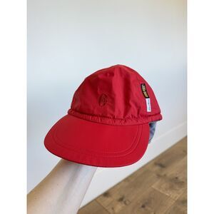 CONTE OF FLORENCE red goretex hat fleece lined cap winter waterproof winter